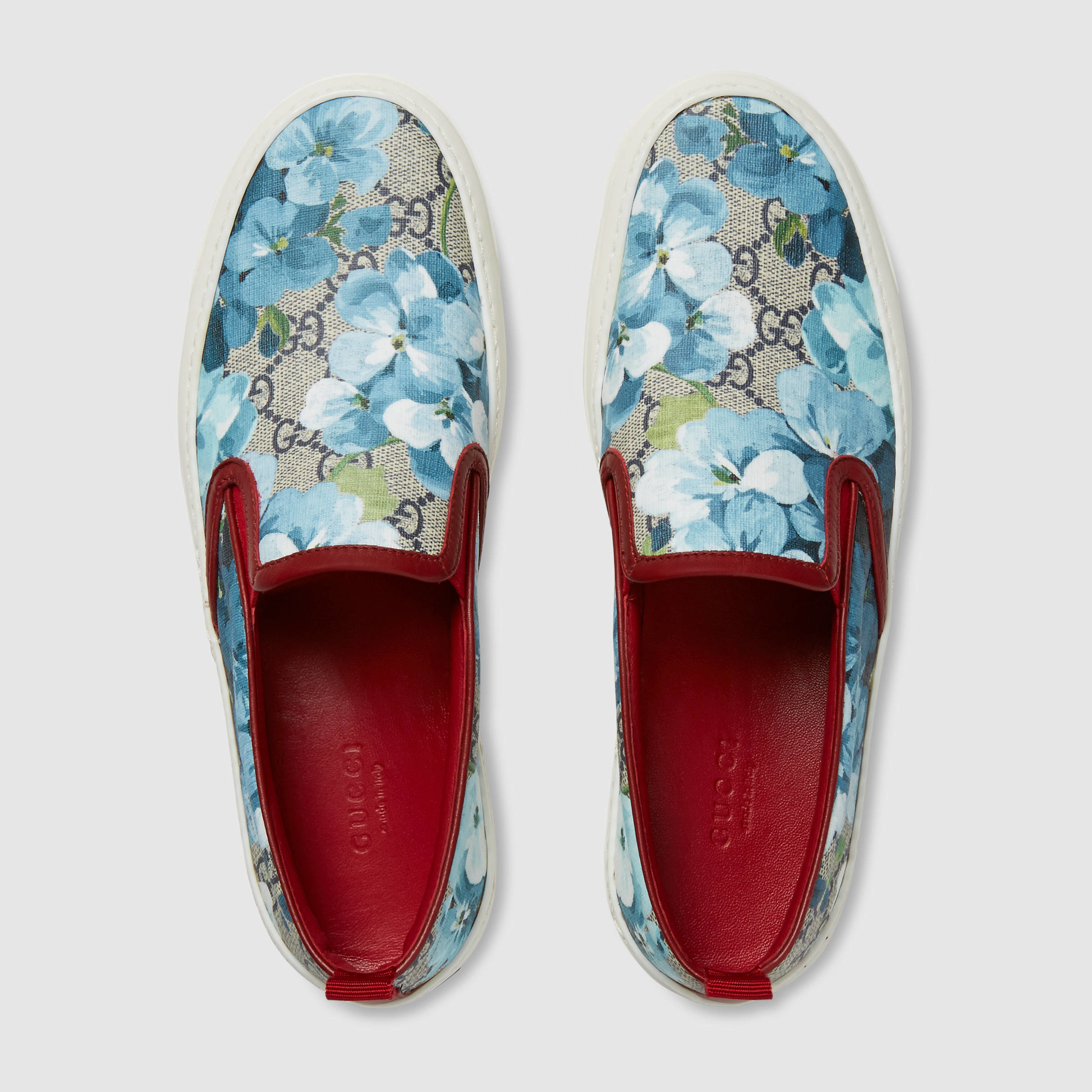 Lyst Gucci Gg Supreme Blooms Slip On